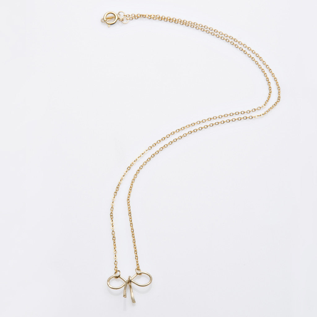 Gold Bow Necklace