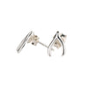 Tiny Wishbone Stud Earrings in Silver