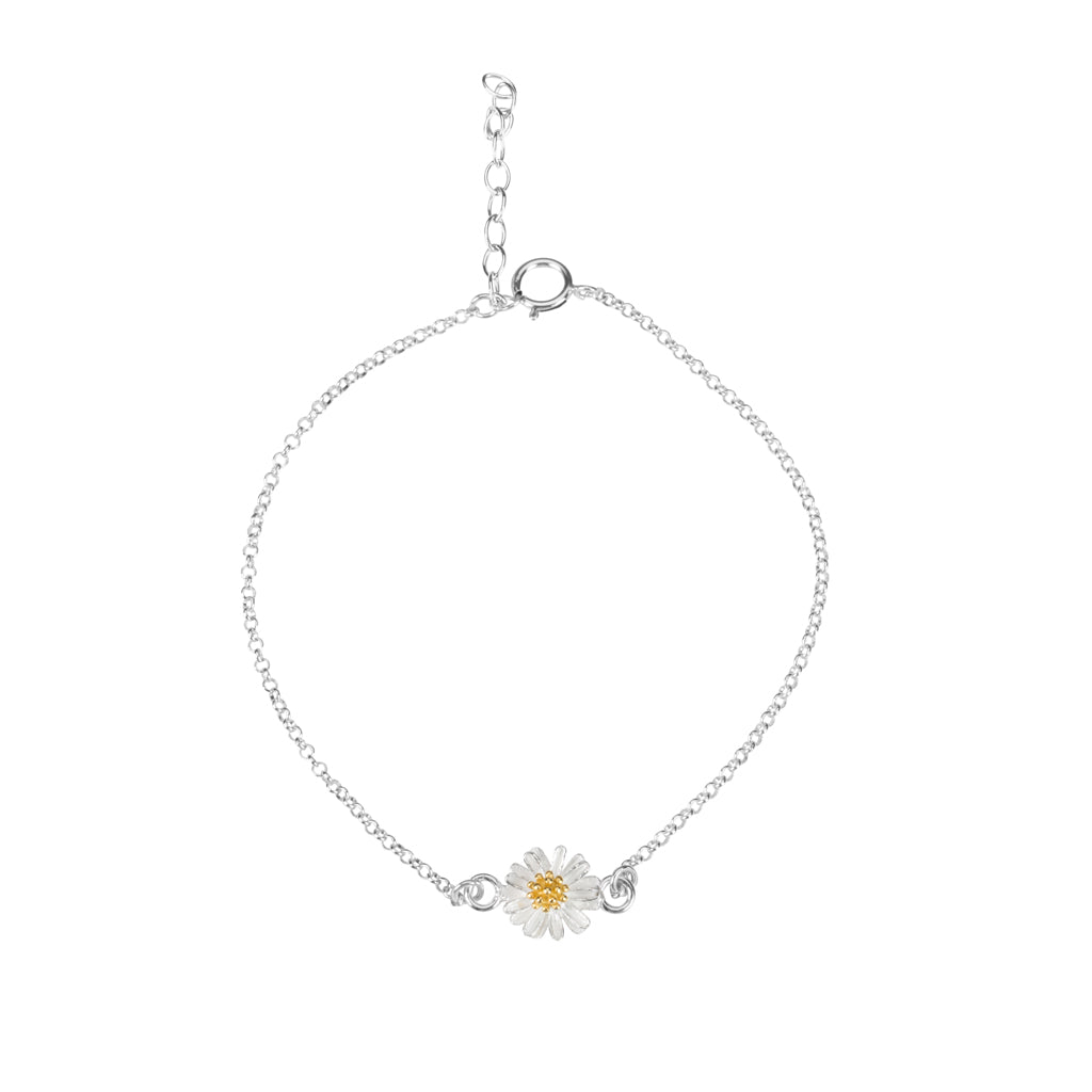 Sterling Silver Daisy Bracelet