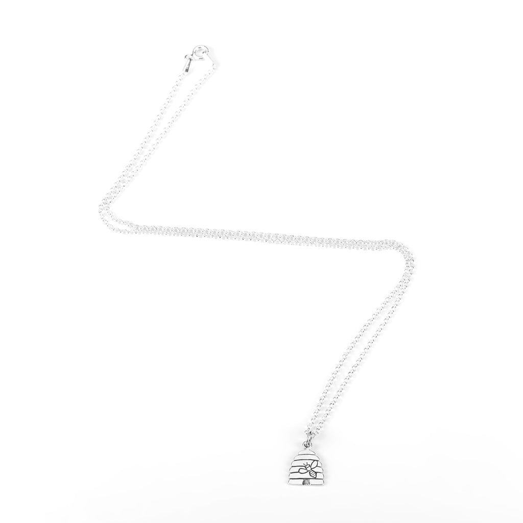Beehive Silver Necklace