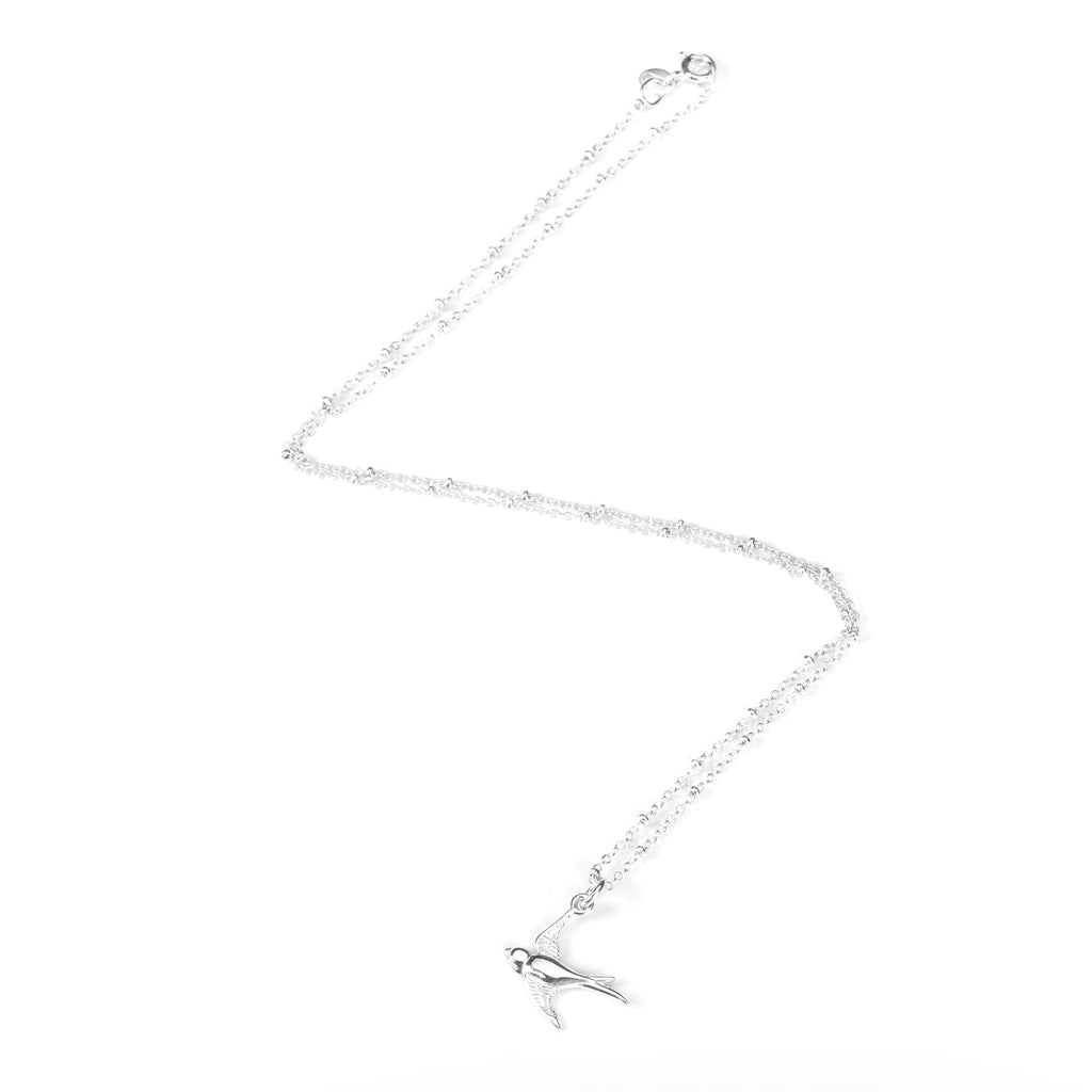 Silver Swallow Necklace