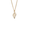 Small Leaf Necklace in Gold