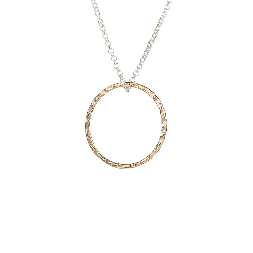 Mixed Necklace with large Circle