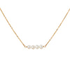 Gold Necklace with Freshwater Pearl Link