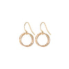 Entwined Circle Earrings in Gold
