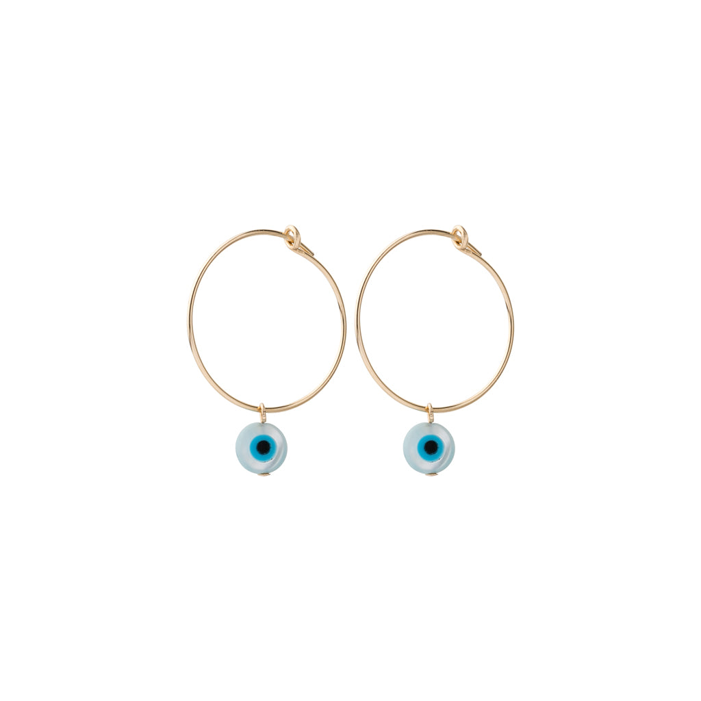 Small Evil Eye Hoops