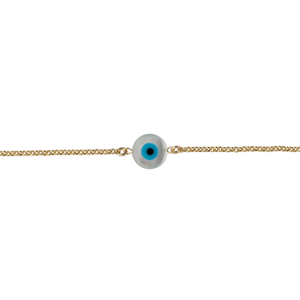 Mother of Pearl Evil Eye Bracelet