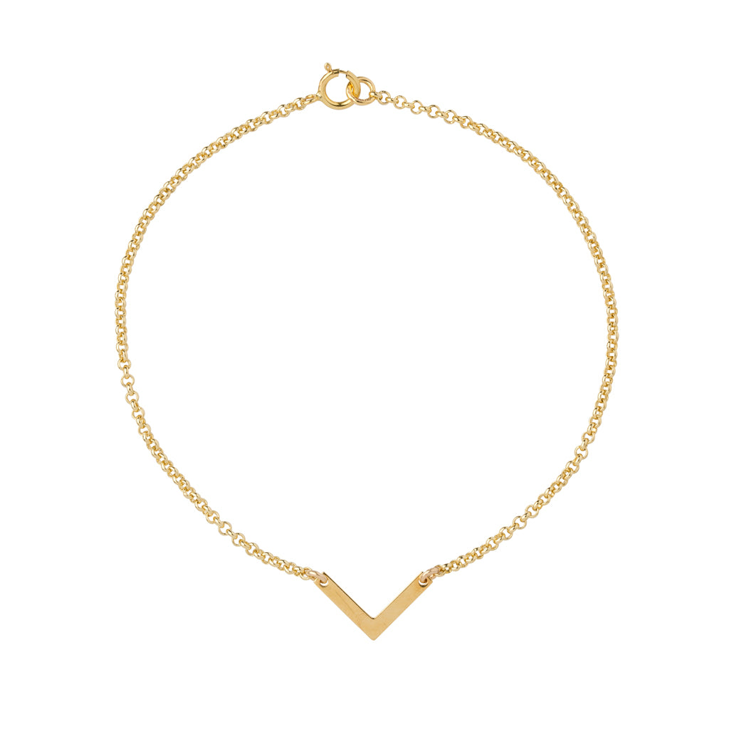 Chevron Bracelet in Gold