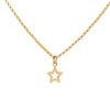 Small Cut Out Star Necklace in Gold