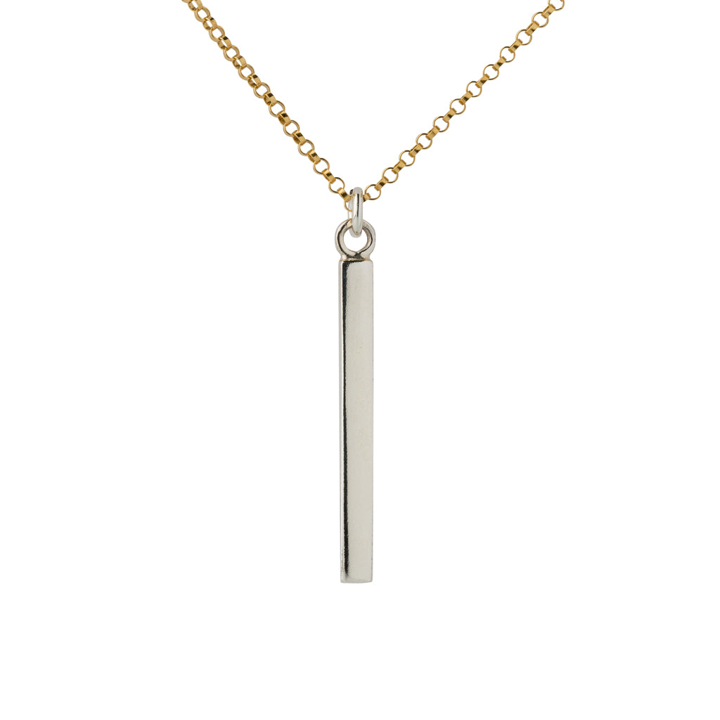 Mixed Vertical Bar Pendant Necklace