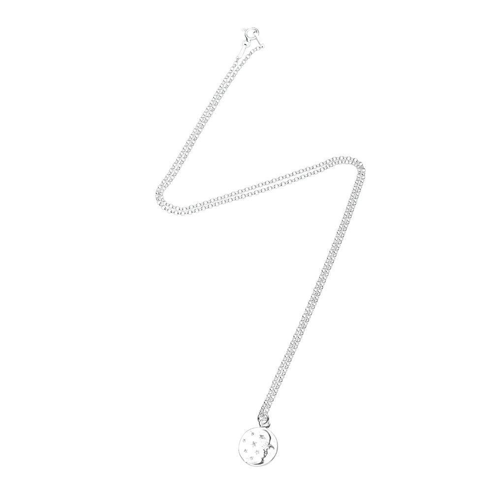 Moon & Stars Necklace in Silver