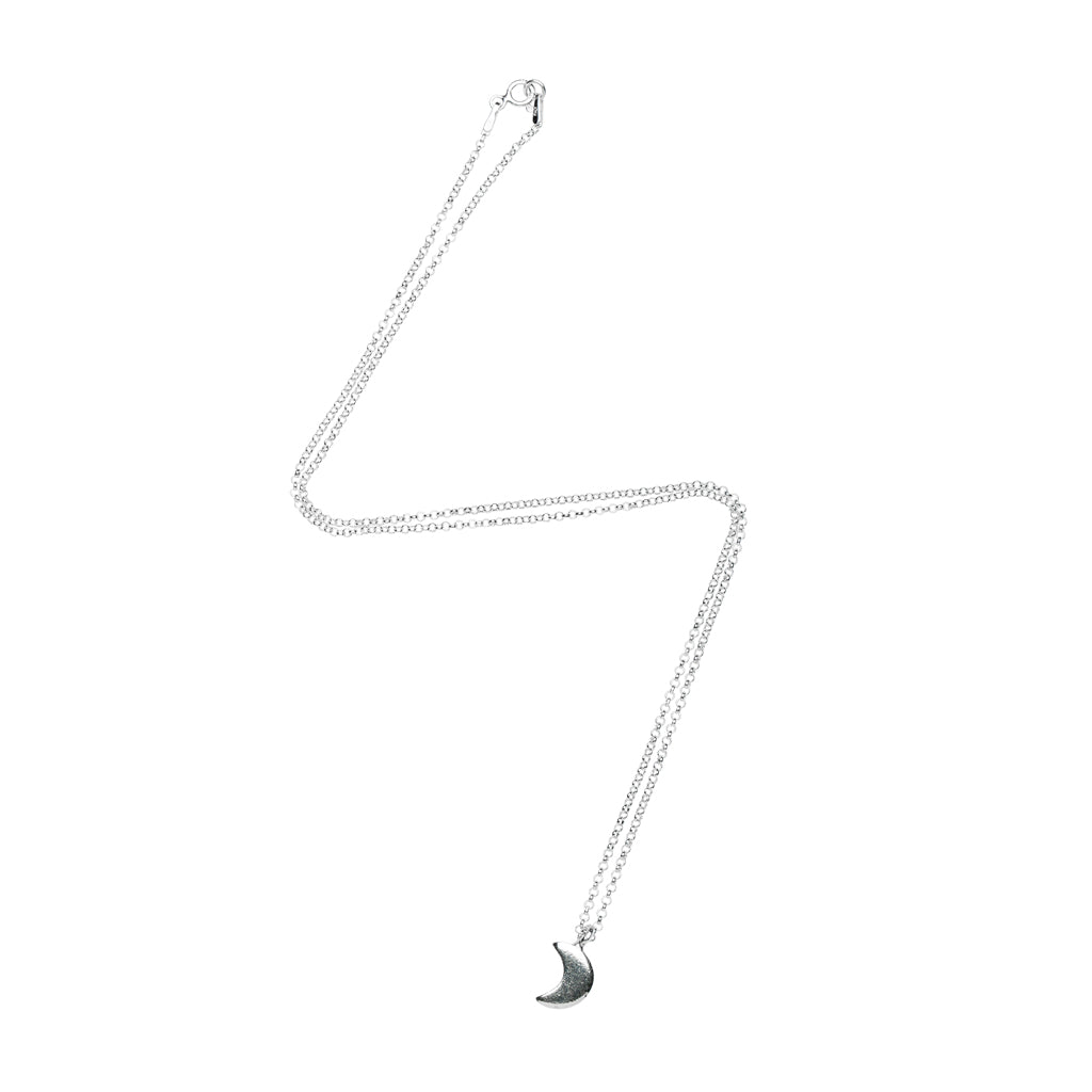 Silver Crescent Moon Necklace