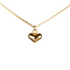 Puffed Heart Charm Necklace in Gold