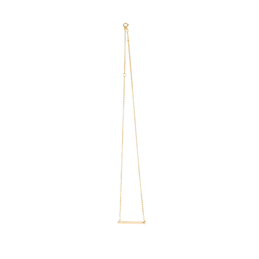 Delicate Gold Bar Necklace