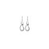 Silver Double Twisted Teardrop Earrings
