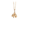 Small elephant necklace in gold