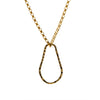 Gold Necklace with Teardrop
