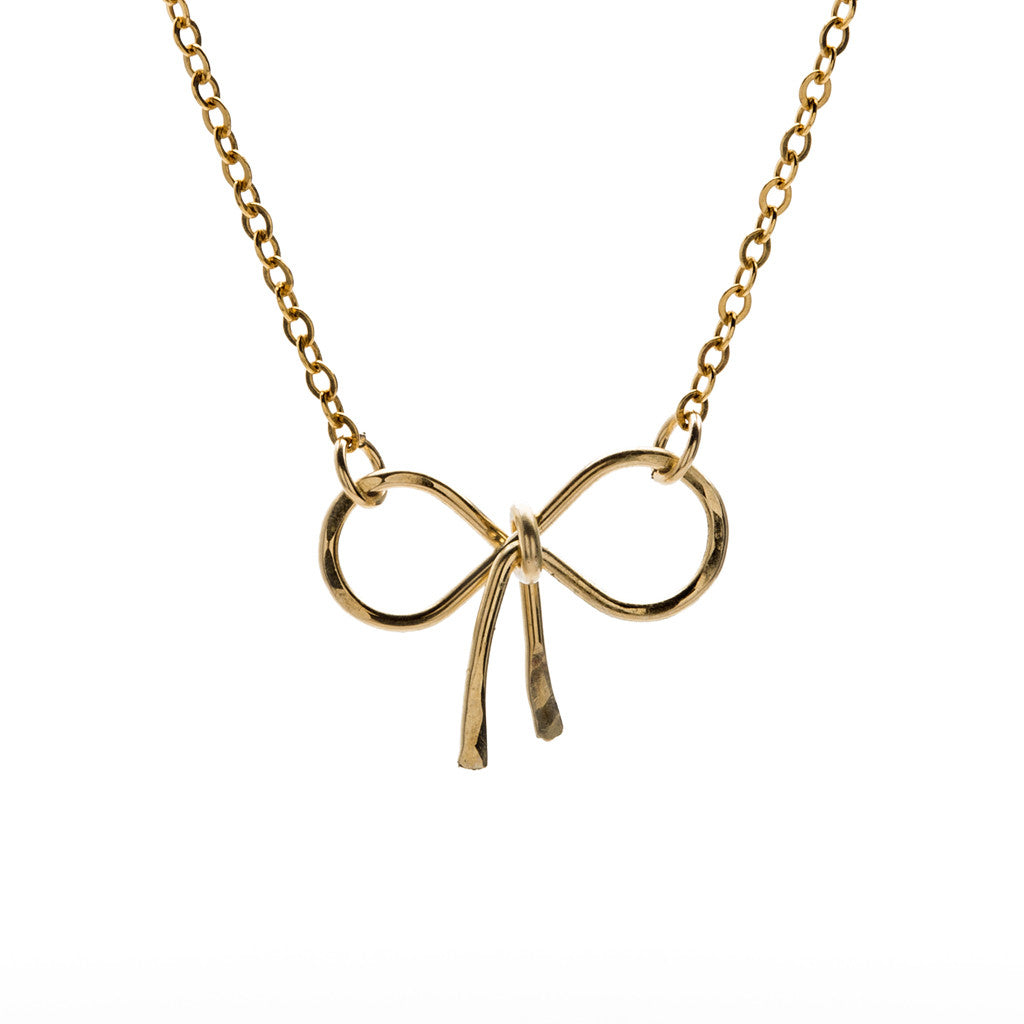 Gold Bow Necklace