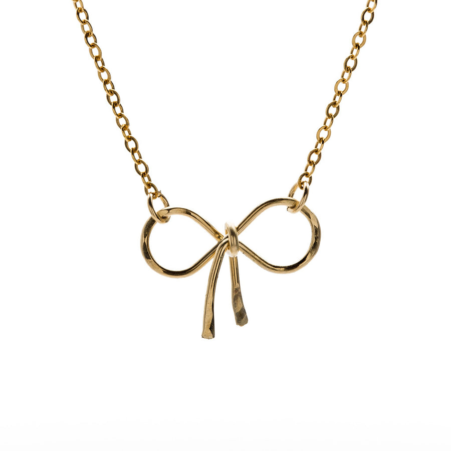 Gold Bow Necklace