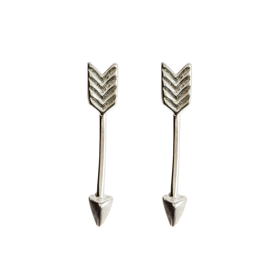 Silver Arrow Stud Earrings