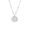 Initial Silver Necklace - Ball chain