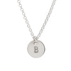 Initial Silver Necklace - Plain chain