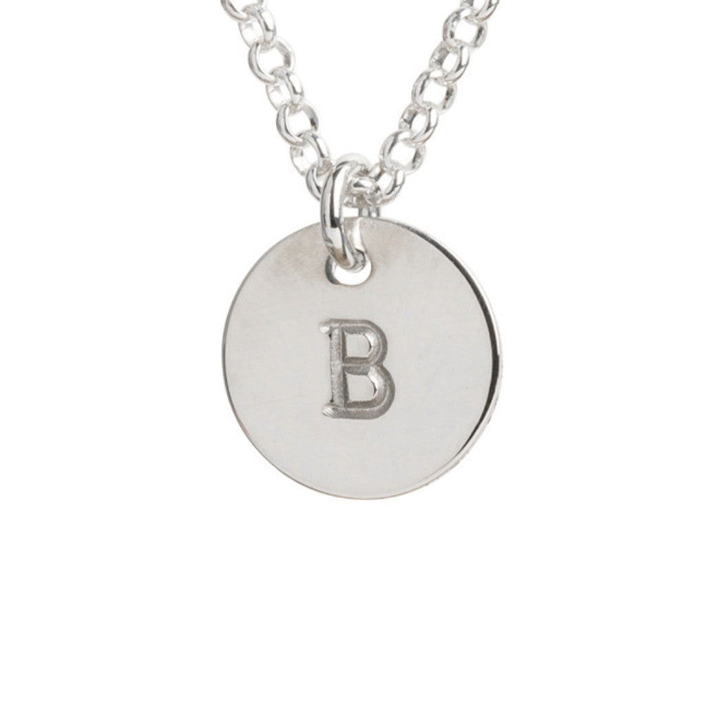 Initial Silver Necklace - Ball chain