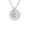 Initial Silver Necklace - Ball chain