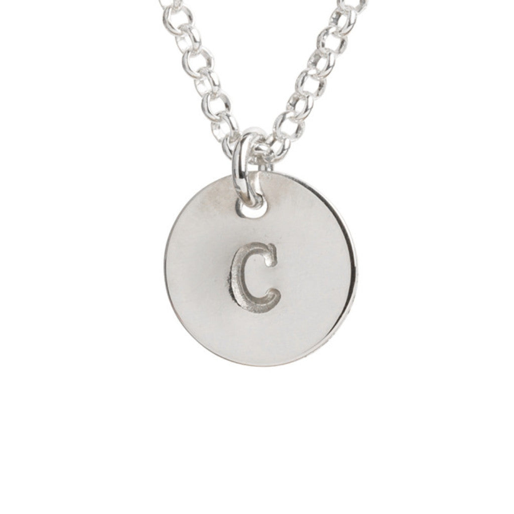 Initial Silver Necklace - Ball chain
