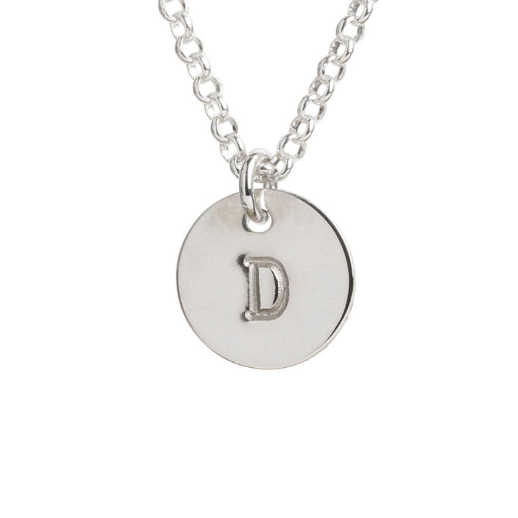 Initial Silver Necklace - Ball chain
