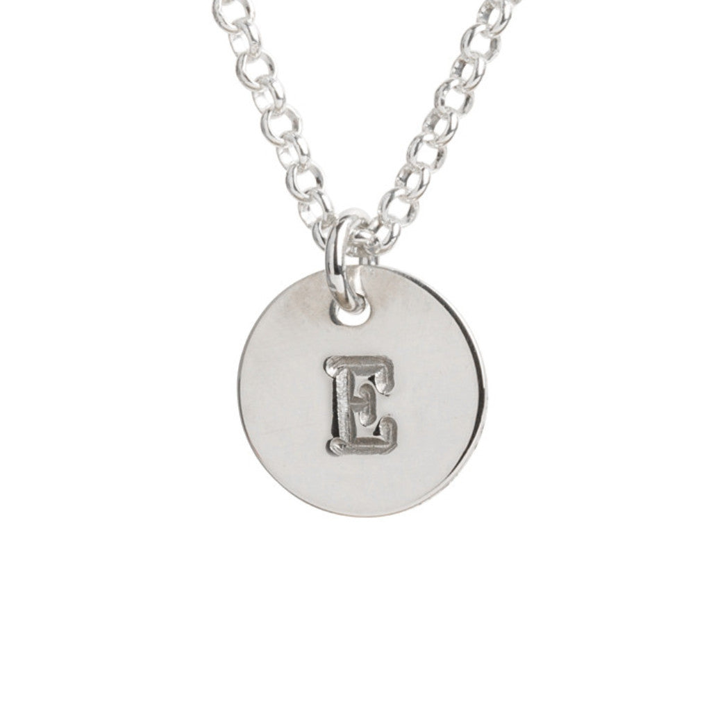 Initial Silver Necklace - Ball chain