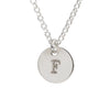 Initial Silver Necklace - Ball chain