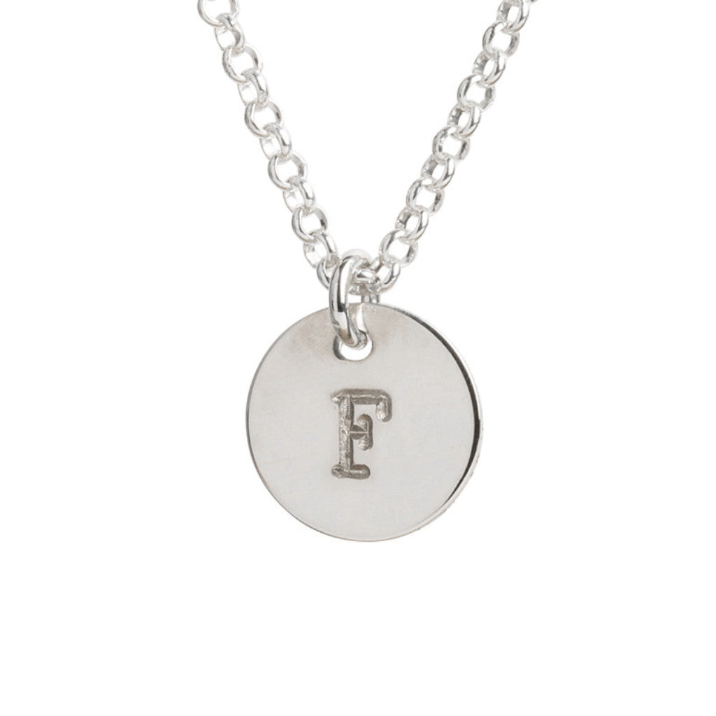 Initial Silver Necklace - Ball chain
