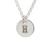 Initial Silver Necklace - Ball chain