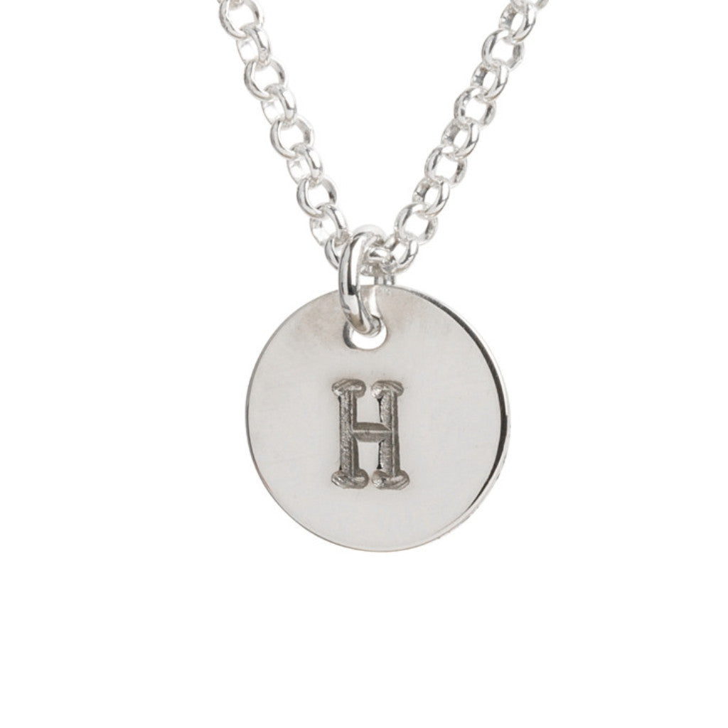 Initial Silver Necklace - Ball chain