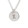 Initial Silver Necklace - Ball chain