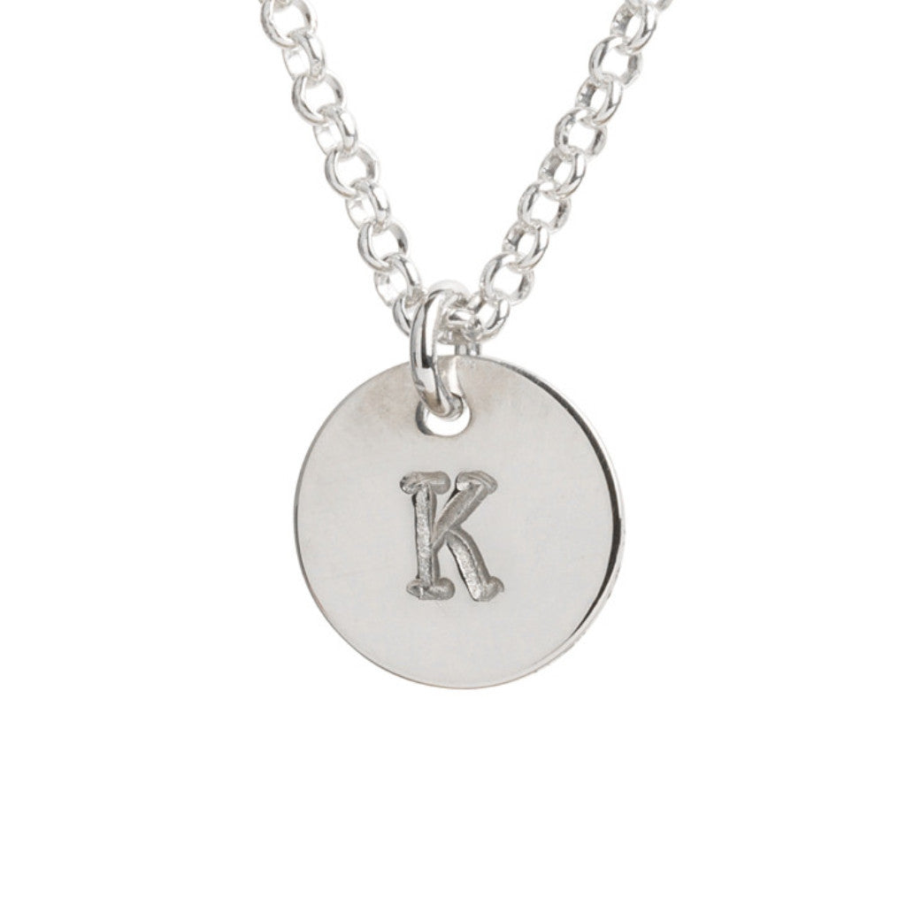 Initial Silver Necklace - Ball chain