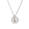 Initial Silver Necklace - Plain chain