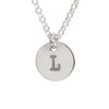 Initial Silver Necklace - Ball chain