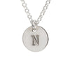 Initial Silver Necklace - Ball chain