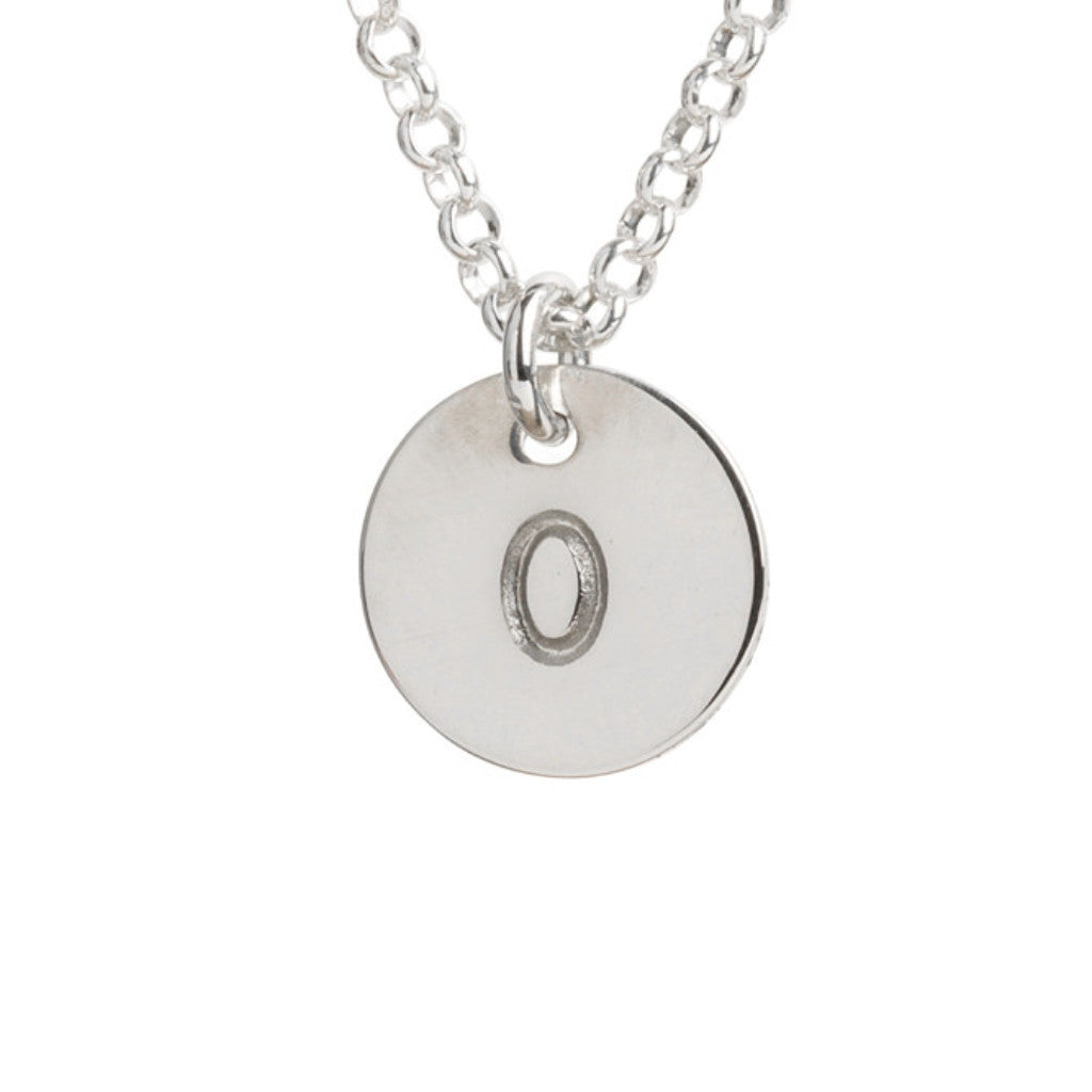 Initial Silver Necklace - Ball chain