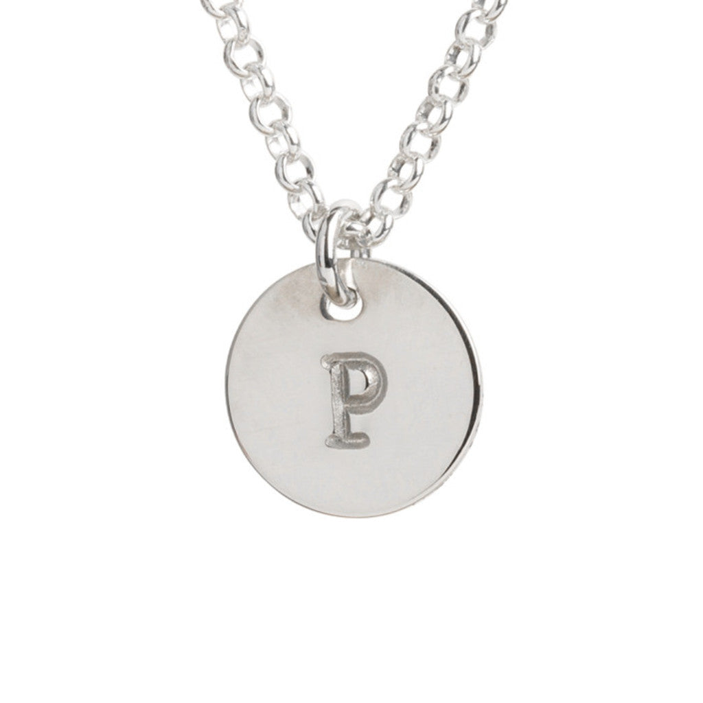 Initial Silver Necklace - Ball chain