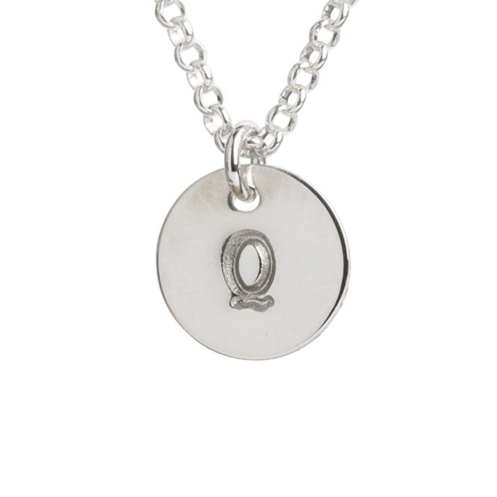 Initial Silver Necklace - Ball chain