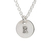 Initial Silver Necklace - Ball chain