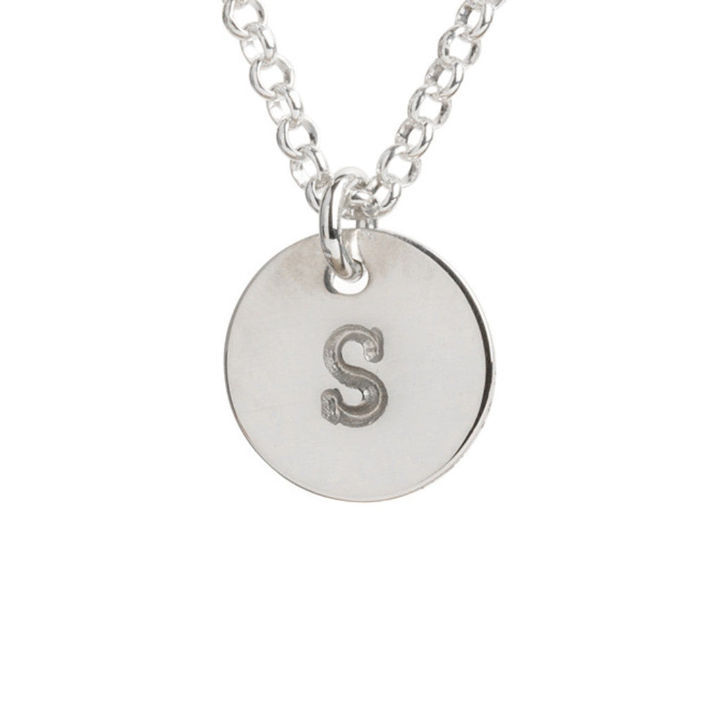 Initial Silver Necklace - Ball chain