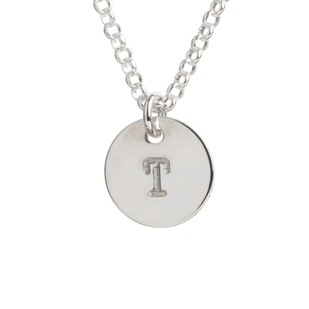 Initial Silver Necklace - Ball chain