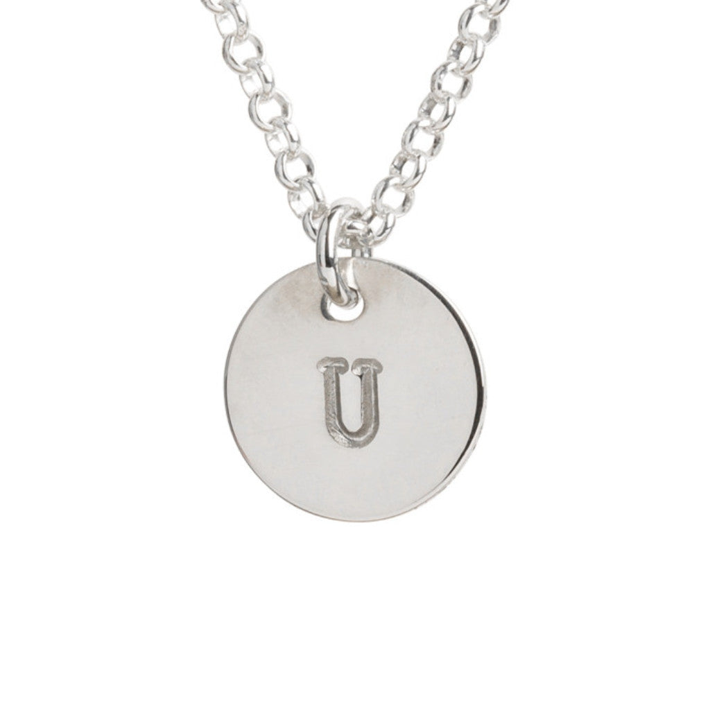 Initial Silver Necklace - Ball chain
