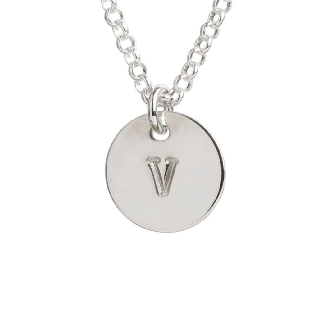 Initial Silver Necklace - Ball chain