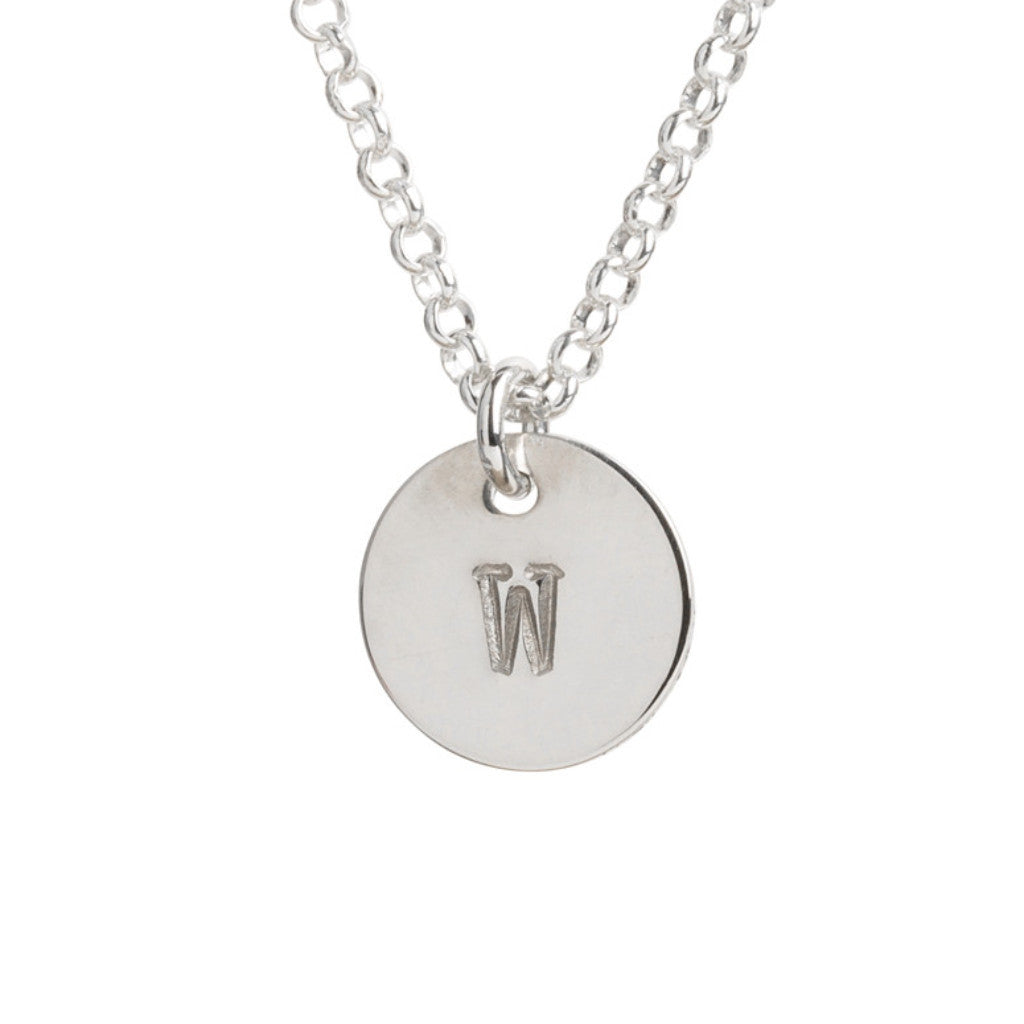 Initial Silver Necklace - Ball chain