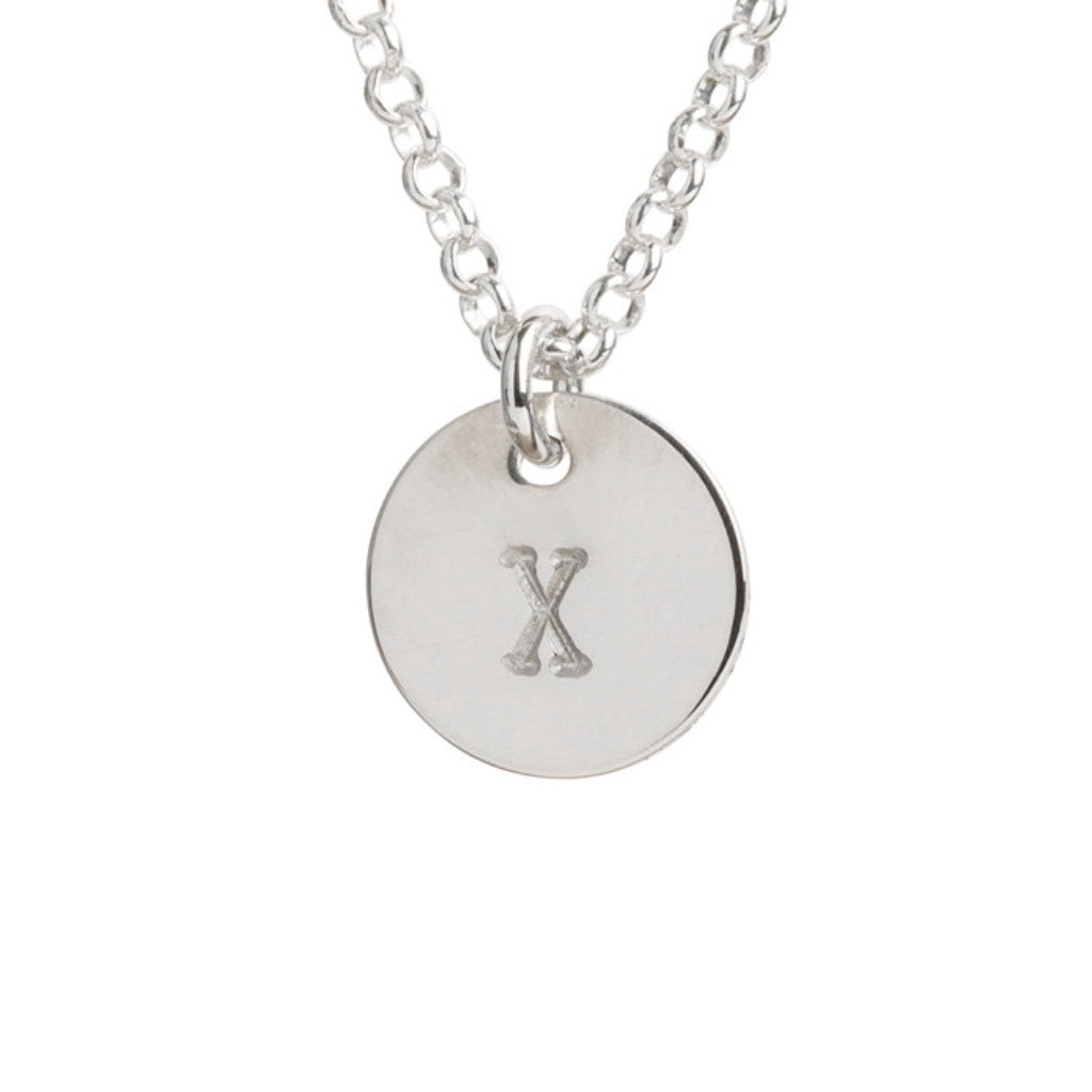 Initial Silver Necklace - Ball chain